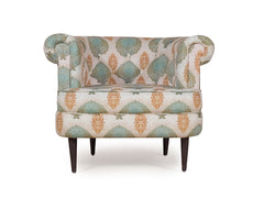 Bardot Lounge Chair In Floral Premium Suede