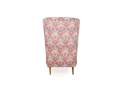 Greta Lounge Chair In Premium Suede Floral Fabric