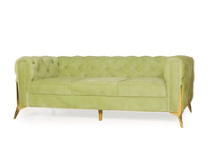 Oliver 3 Seater Sofa In Green Velvet Fabric