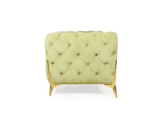 Oliver 3 Seater Sofa In Green Velvet Fabric