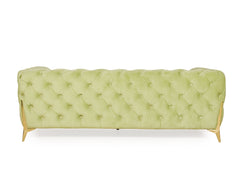 Oliver 3 Seater Sofa In Green Velvet Fabric