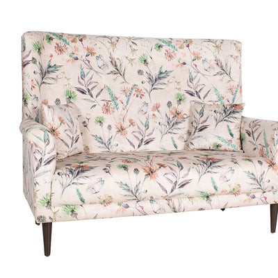 Valdemar High Back Two Seater Sofa In Floral Print