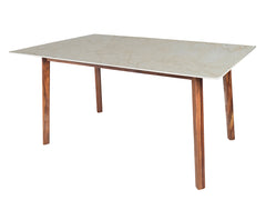 Advik marble dining table 6 seatar Set In Victoria Chairs