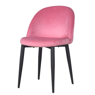 Noel Accent Chair In Premium Velvet Pink Fabric