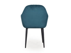 Harley Slipper Chair In Green Fabric