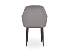 Harley Slipper Chair In Grey Fabric