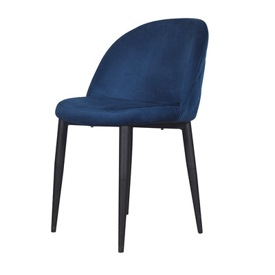Noel Accent Chair In Premium Velvet Blue Fabric
