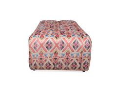 Amnon Upholstered Bench in Premium Suede Floral Fabric