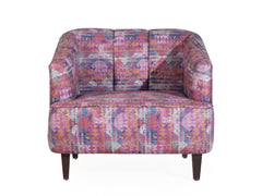 Nelio Lounge Chair In Premium Printed Velvet Fabric