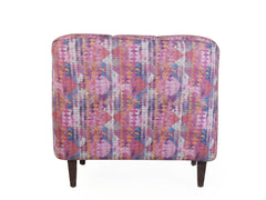 Nelio Lounge Chair In Premium Printed Velvet Fabric