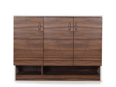 Olivia Shoe Rack Cabinet in Walnut Finish