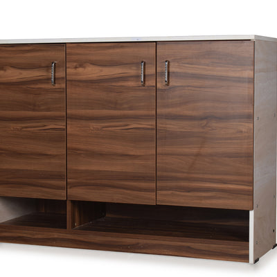 Olivia Shoe Rack Cabinet in Walnut Finish