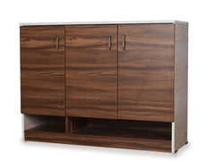Olivia Shoe Rack Cabinet in Walnut Finish