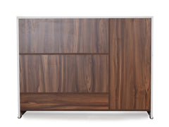 Olivia Shoe Rack Cabinet in Walnut Finish