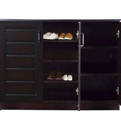 Lydia Shoe Cabinet 3 Door Finish Dark Walnut