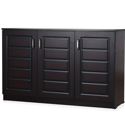 Lydia Shoe Cabinet 3 Door Finish Dark Walnut
