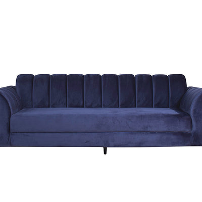 Parker 4 Seater Sofa in Blue Velvet Fabric