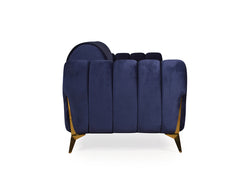 Parker 4 Seater Sofa in Blue Velvet Fabric