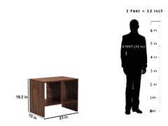 Camila Bed Side Table in Walnut Finish