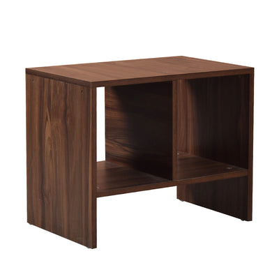 Camila Bed Side Table in Walnut Finish