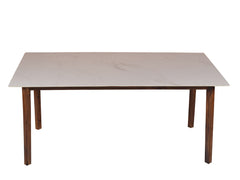 Ryan marble dining table 6 seater Set In Capra Chairs
