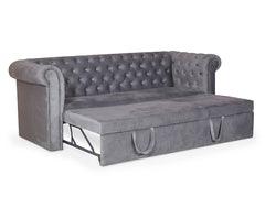 Berlin Sofa cum Bed In Grey Color