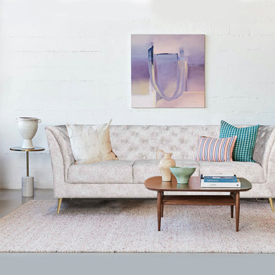 Watson 3 Seater Sofa In Beige Premium Velvet Fabric