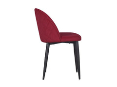 Noel Accent Chair In Premium Velvet Maroon Fabric
