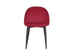 Noel Accent Chair In Premium Velvet Maroon Fabric