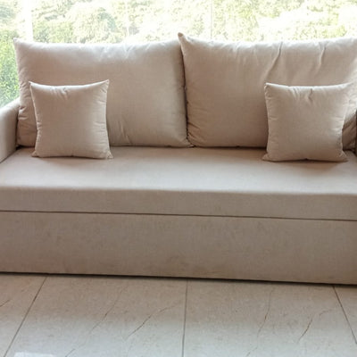 Porto Sofa Cum Bed In Beige Color