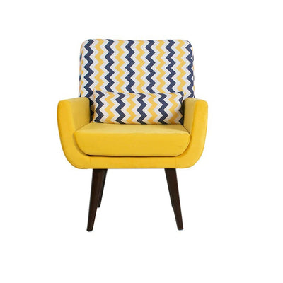 Parmino Lounge Chair In Dual Tone Velvet Fabric