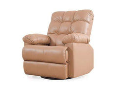 Chandler Rocker Recliner In Sand Brown Leatherette GMC Standard Sofa FN-GMC-003335