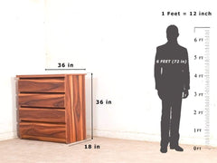 Dynam Chest of Four Drawer In Light Oak Finish