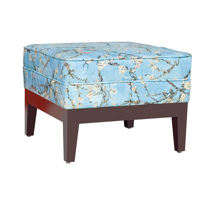 Ursula Ottoman in Floral Fabric