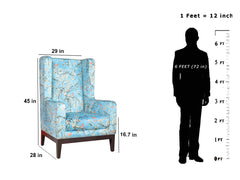 Ursula Lounge Chair in Floral Fabric
