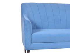 Lucas 3 Seater Sofa in Premium Blue Velvet Fabric