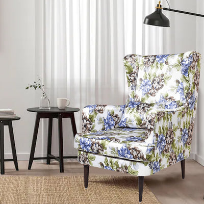 Genoa Wing Chair in Floral fabric