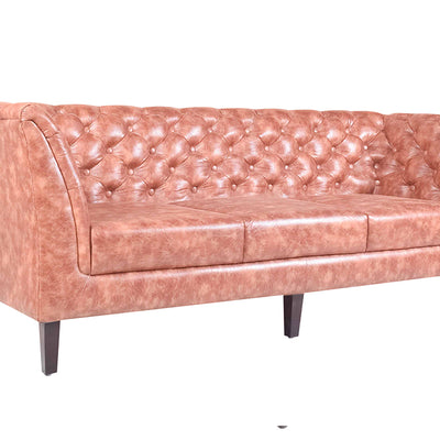 Watson 3 Seater Sofa In Premium Brown Suede Fabric