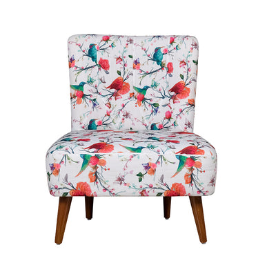 Joan Lounge Chair in Cotton Fabric