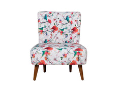 Joan Lounge Chair in Cotton Fabric