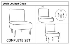 Joan Lounge Chair in Cotton Fabric