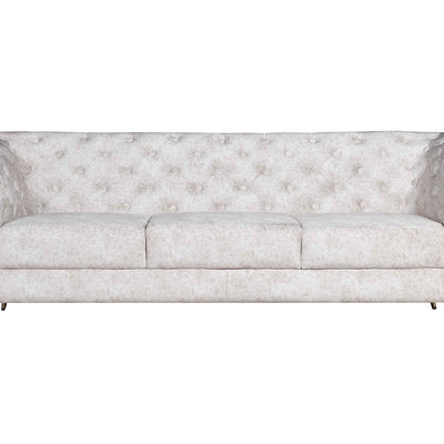 Watson 3 Seater Sofa In Beige Premium Velvet Fabric