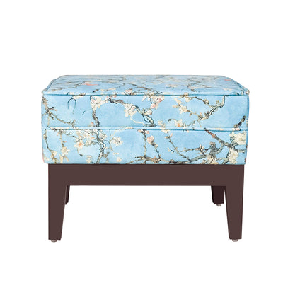 Ursula Ottoman in Floral Fabric
