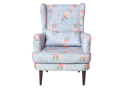 Genoa Wing Chair in Floral Cotton fabric