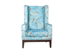 Ursula Lounge Chair in Floral Fabric
