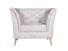 Watson 1 Seater Sofa In Beige Premium Velvet Fabric