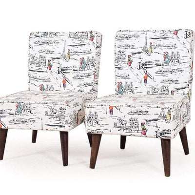 Greta Lounge Chair (Set Of 2) In Premium Floral Fabric