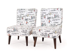 Greta Lounge Chair (Set Of 2) In Premium Floral Fabric