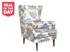 Genoa Wing Chair in Floral fabric