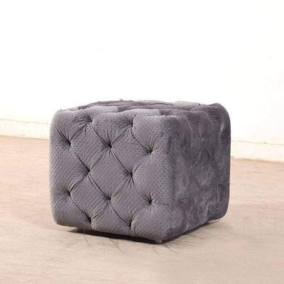 Winchester Ottoman In Grey Premium Fabric